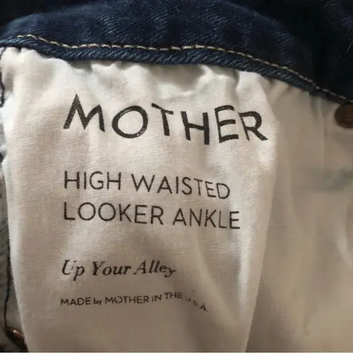 MOTHER denim Revolve The Looker high waisted ankle Up Your Alley jeans Blue Size 28