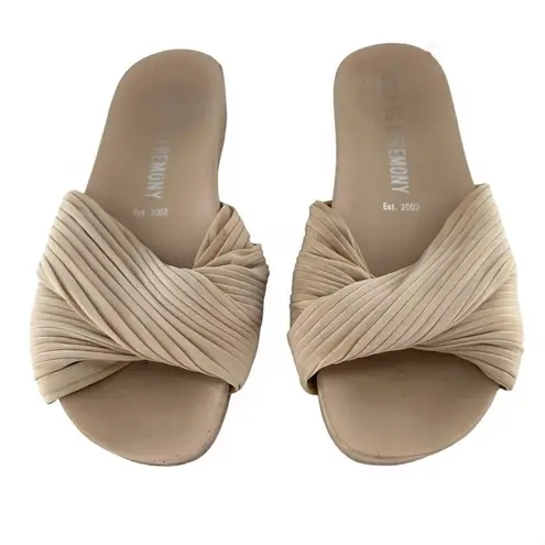 Opening Ceremony Paulyna Nude/Beige Slides Sandals Size 37