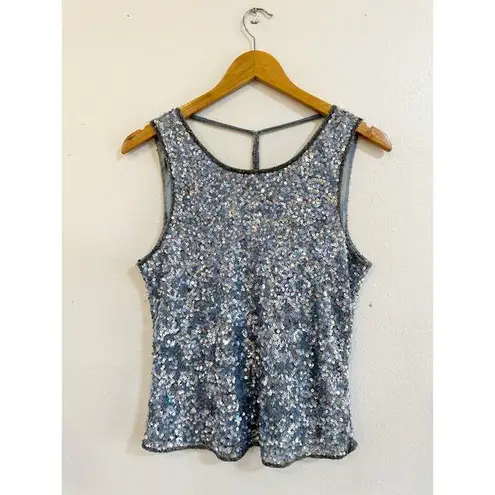 Scala Vintage 90's Sequin & Beaded Open Back Top