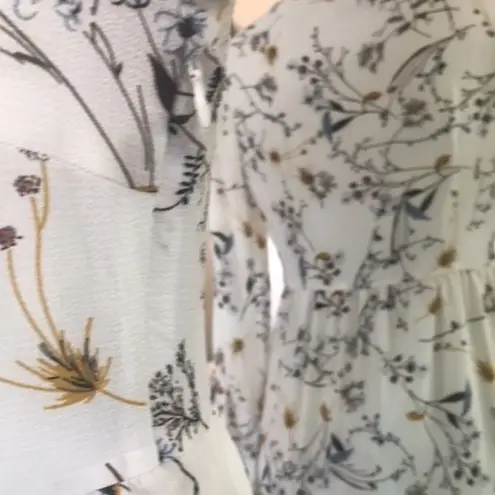 ASOS  Brand Autumn Floral Asymmetrical Midi Dress