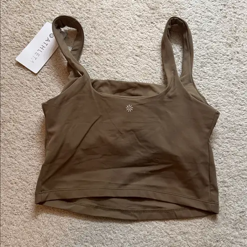 Athleta  Transcend Square Neck Crop Sports Bra D-DD - Clay
- M