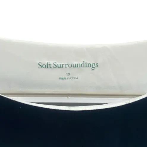 Soft Surroundings  Woman’s 1X Blue White Striped Vela Infinity Maxi Dress Stretch