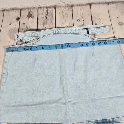 We Wore What Denim Cut Out Mini Skirt Super Light L NWT