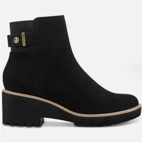 Giani Bernini Women's Vedaa Ankle Boots | Black Microfiber NWT In Box