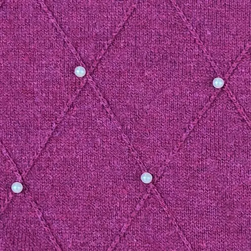 Elle Elegant Pearl Embellished Sweater Sz M