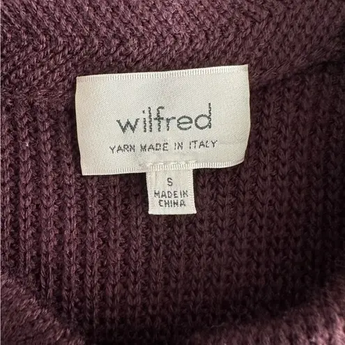 Aritzia Wilfred Palmier Sleeveless Crew Neck Tunic Wool Sweater Purple | Small