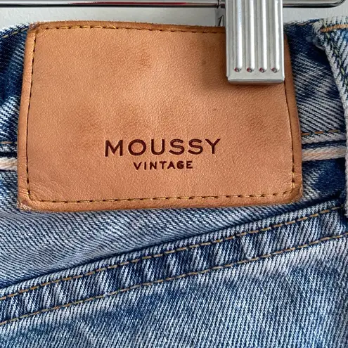 Moussy Vintage Blue Distressed Denim Jean Shorts Size 24