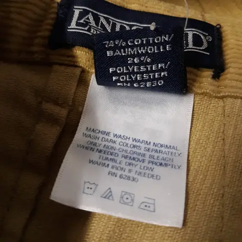 Lands' End Pants Women's Size Plus 18W Tan Corduroy Flat Front Casual Gorpcore