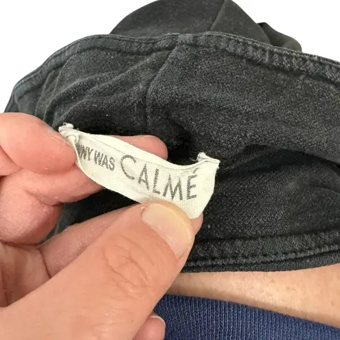 Johnny Was Calme Women’s Hemp Blend Relaxed Pant in Charcoal Size L