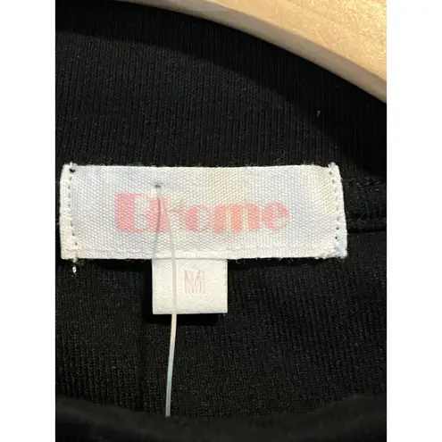 BHome Maternity Top Womens M Black Stretch Ruched Sides Sheer Long Sleeves NWT Size undefined