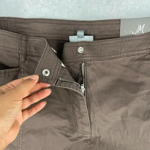 JM Collection Capri Pants Womens 24W Brown Clay Tummy Control Side Snap Hem