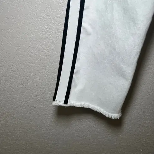 Veronica Beard Carly 11" Kick Flare women's 27 white black stripe summer minimal