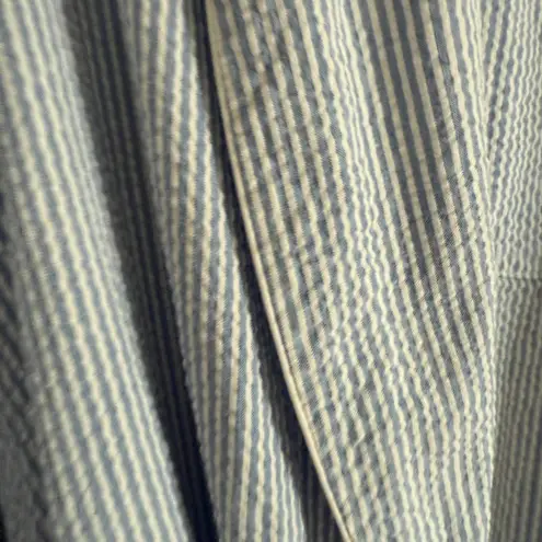 VERMONT COUNTRY STORE | Cotton Seersucker Classic Robe | Medium Blue