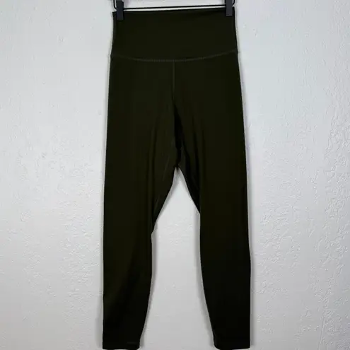 Nuuds High Waist Elevate Legging in Darkest Olive Size Large Green