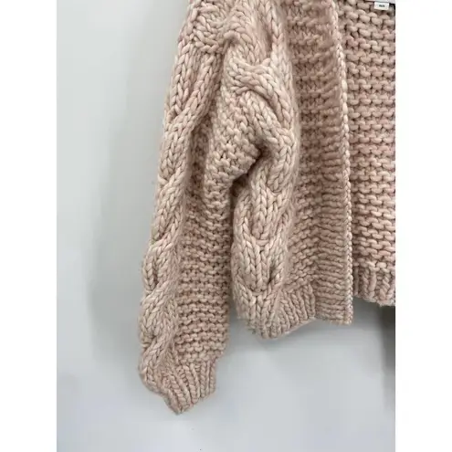 トップス I love mr mittens daicy hooded bomber I Love Mr Mittens Taupe Cable Knit Hooded Bomber Wool