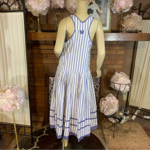 VINTAGE 1980'S WALTER KRISTENSEN AUSTRALIA WHITE & PERIWINKLE PURPLE DRESS (10)