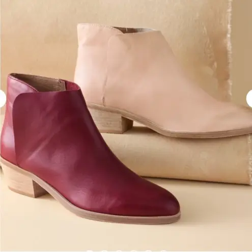 Garnet Hill Like New Leather Adelle Ankle Boots Size 8.5