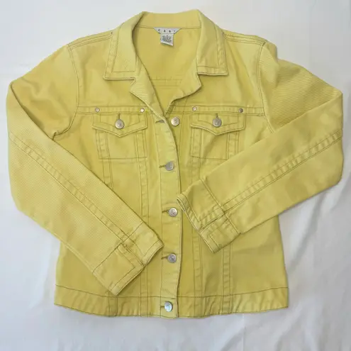 CAbi Spring / Summer Yellow Denim Jean Jacket Small