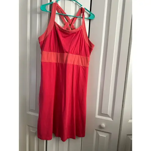 Cabela's Coral Pink Dress XL Sleeveless Athletic Casual Sundress Criss Cross