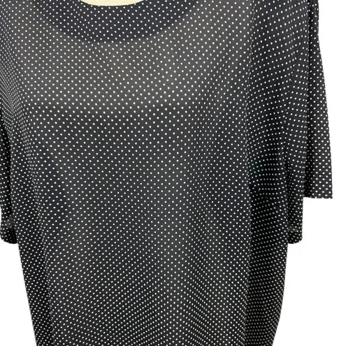 CHAUS NEW YORK Vintage Chaus blouse size 24 polka dot dressy 80s semisheer party office casual