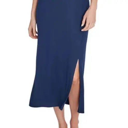 Three Dots Blue Maxi Skirt Fold over waist M NWT from Bloomingdales.