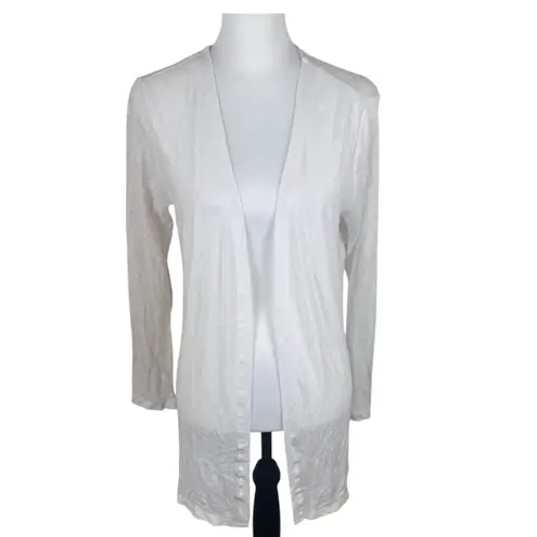Rachel Ashwell NWT 100% Linen White Slub Open Front Cardigan Small - Image 9