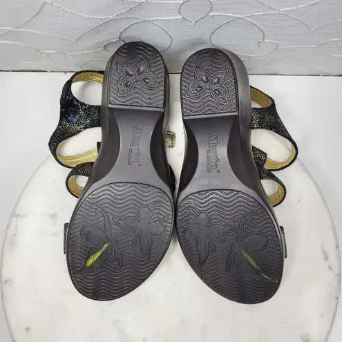 Alegria Sarah Oh Snap Sandals Womens 39 / 8.5 Glitter Sparkle Metallic Leather