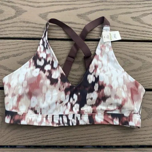 Aerie NWT  small brown spotted tie dye sports bra medium support