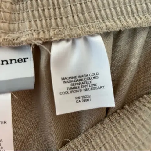 Alfred Dunner Pants Tan Pull On Textured Straight Leg Sz 12P EUC Tik-Tok