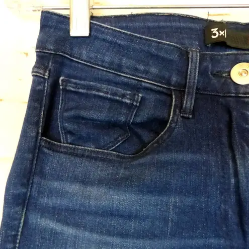 3x1 NYC Womens Size 26 Blue Skinny Raw Hem Skinny Ankle Jeans Stretch W3RSC0519