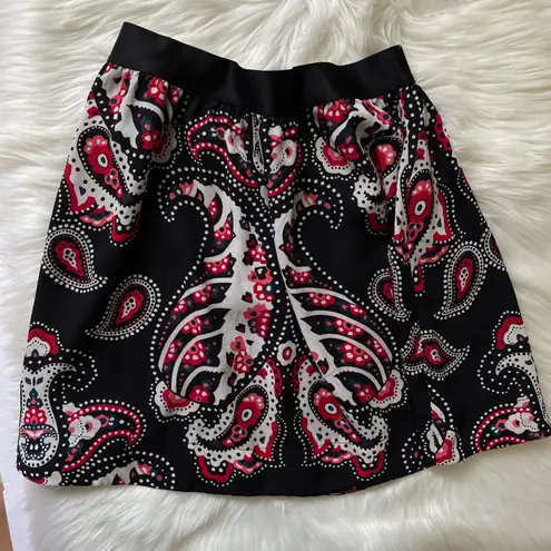 Bebe Droplet Print Flare Skirt Paisley print Size S