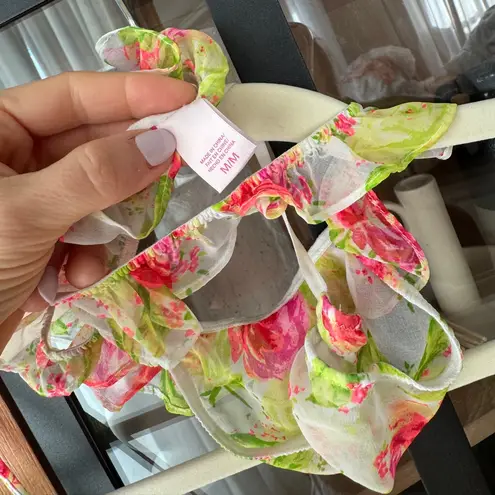 Victoria's Secret Victoria’s Secret Lingerie set babydoll mini dress thong floral chiffon sheer