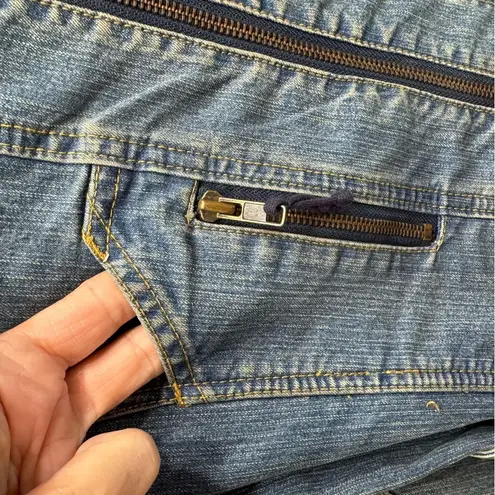 Akademiks AKDMKS Y2K Denim Patchwork Graffiti Coveralls Jumpsuit Flightsuit HipHop Belted