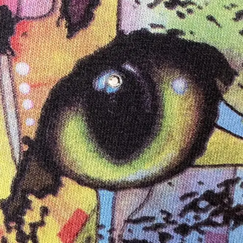 The Mountain  2013 Absynnian Cat Blue Tie Dye T-Shirt Size Small