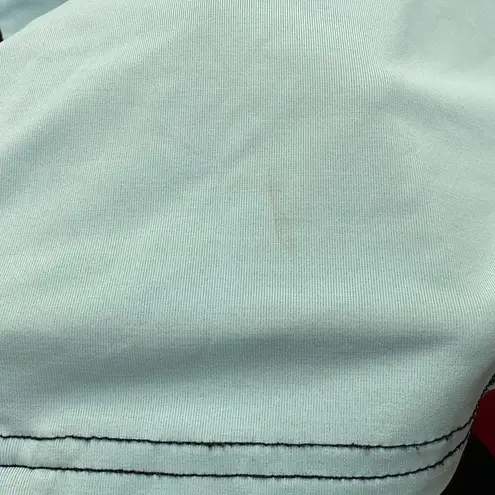 Livi Active Sleeveless Top, Sky Blue & Black, Mesh on Back Black Size 14