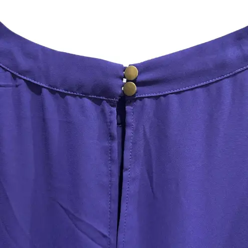 One Clothing  Sheer Purple Boxy Blouse Large