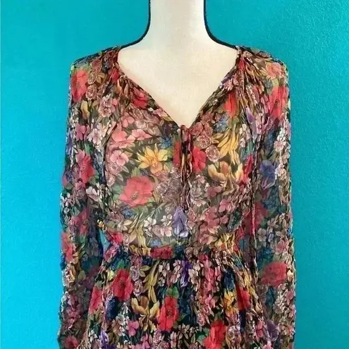 The Kooples Long-sleeved dress in Cocktail power print