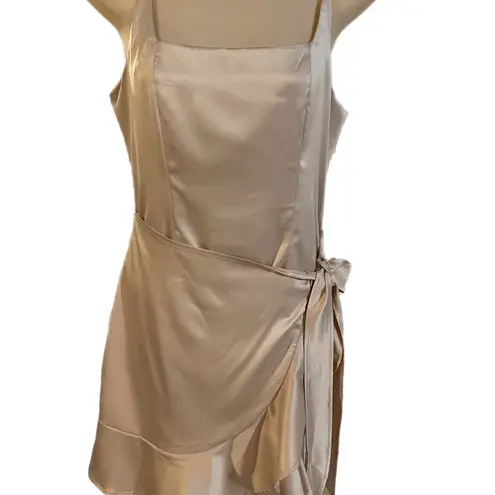 Princess Polly  Champagne Satin Mini Dress