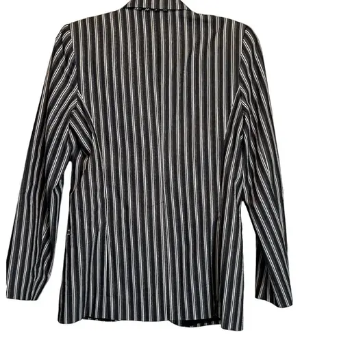 Bloomingdale's Striped Collared One Button Blazer Jacket – Chic Summer Must