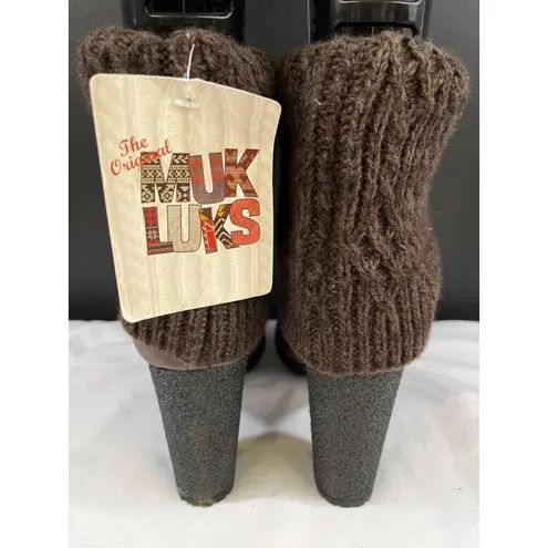 Muk Luks Women's Brown Heeled Ankle Boots Size 9 SKU 6219
