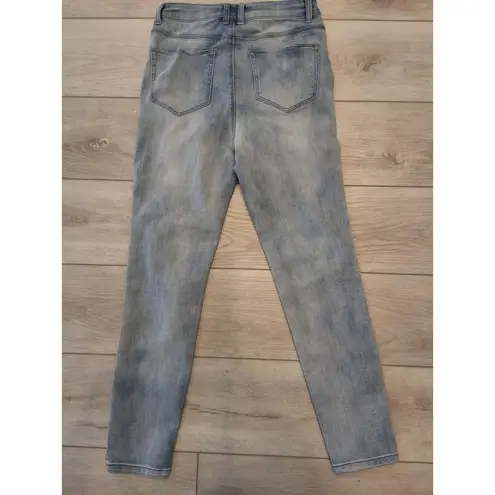 Lascana Size 8 Womens Stone Wash High Pockets with Embroidered Sides Jeans Blue