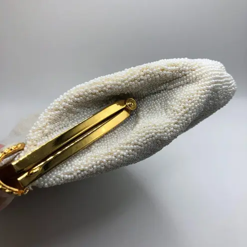 Vintage Mother of Pearl Beaded White Created by Mr John Japan Evening Bag