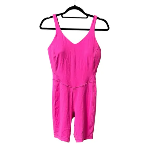 Lululemon NEW  Align Bodysuit Romper Sleeveless Shorts 8" Sonic Pink 8 NWT - Image 3