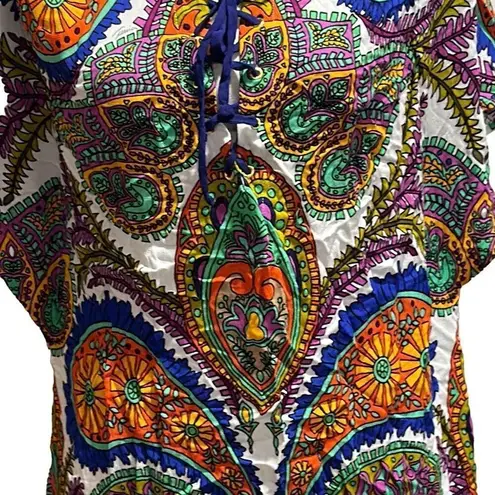 Trina Turk NWT  Pacific Paisley cold shoulder swimsuit coverup