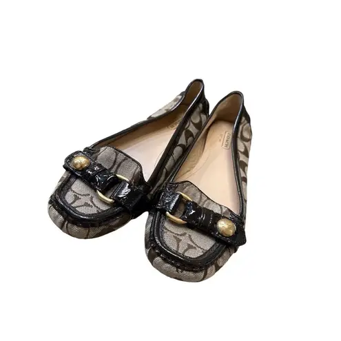 Coach  Helen women’s brown leather shoe loafer flats size 7B SKU 3330