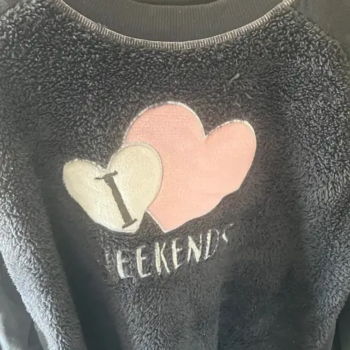 secret treasures  Long Sleeve 'I Love Weekends' sleep top xl