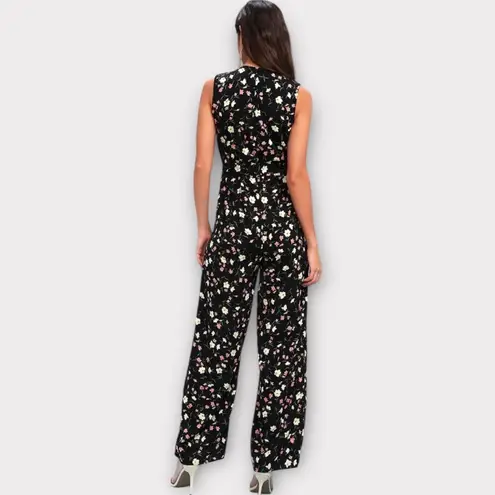 Lulu's Robertson Black Floral Print Wide