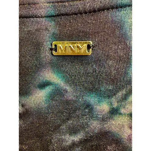 Marc New York Performance Splotchy Tie Dye Jersey Knit Dress Blue/White S