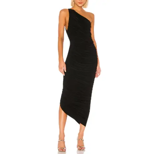 Norma Kamali Black Diana One Shoulder Gown (XS)