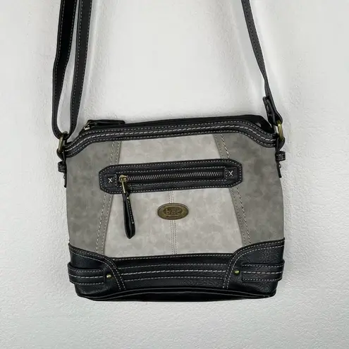 Dove BOC Cronton Crossbody Bag /Gray and Black Medium Purse